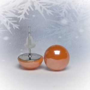 Narancssárga Minimál-Pötty fülbevaló - www.aromaekszer.hu